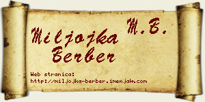 Miljojka Berber vizit kartica